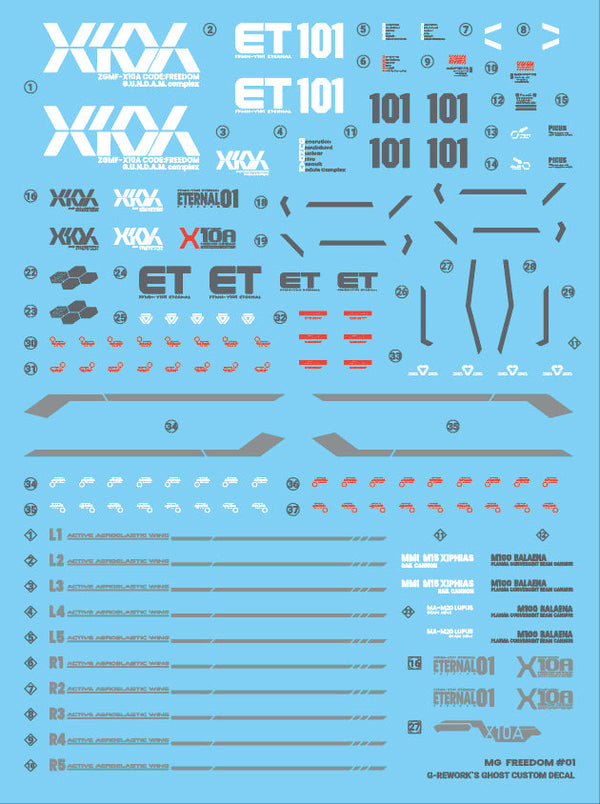 G-Rework Water Decal For MG Freedom