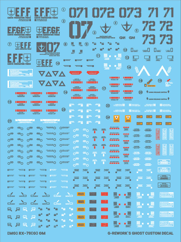 G-Rework Water Decal For MG GM Ground Type