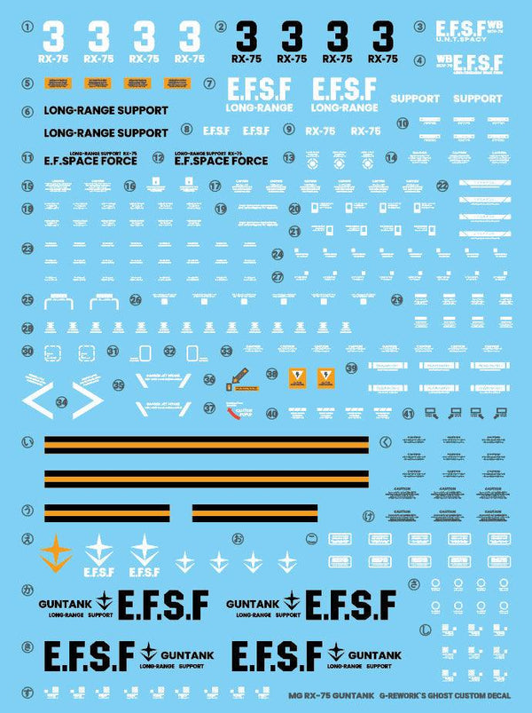 G-Rework Water Decal For MG Guntank - A-Z Toy Hobby