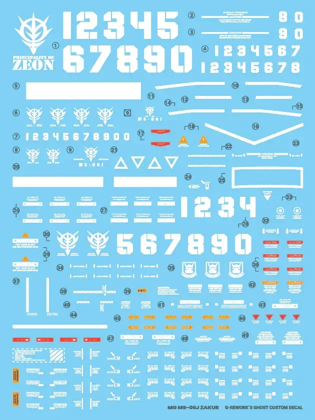 G-Rework Water Decal For MG Zaku II - A-Z Toy Hobby