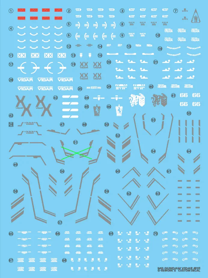 G-Rework Water Decal For MG Vidar - A-Z Toy Hobby