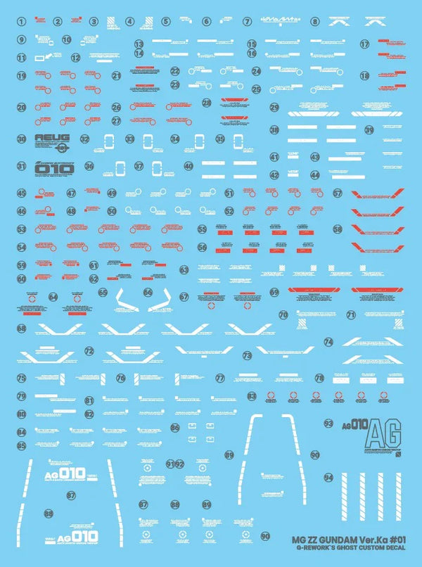 G-Rework Water Decal For MG ZZ Ver. Ka + Enhanced Expansion Parts