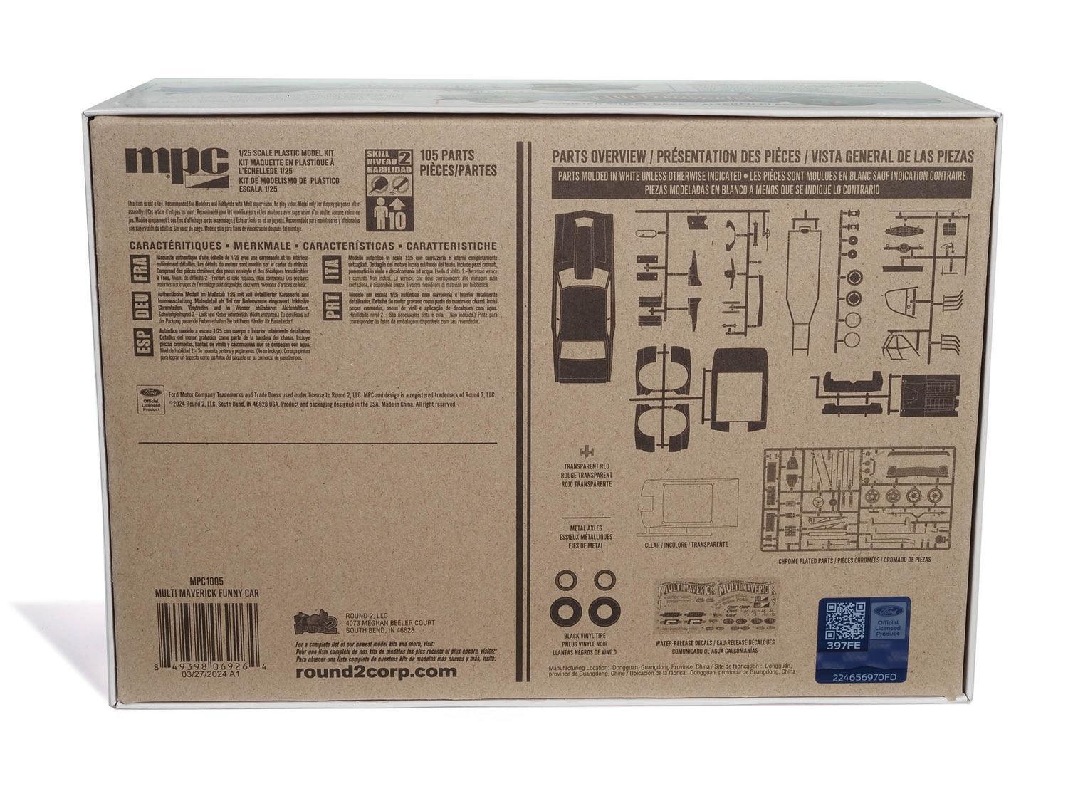 MPC 1005 Multi Maverick Funny Car 1/25 Model Kit - A-Z Toy Hobby