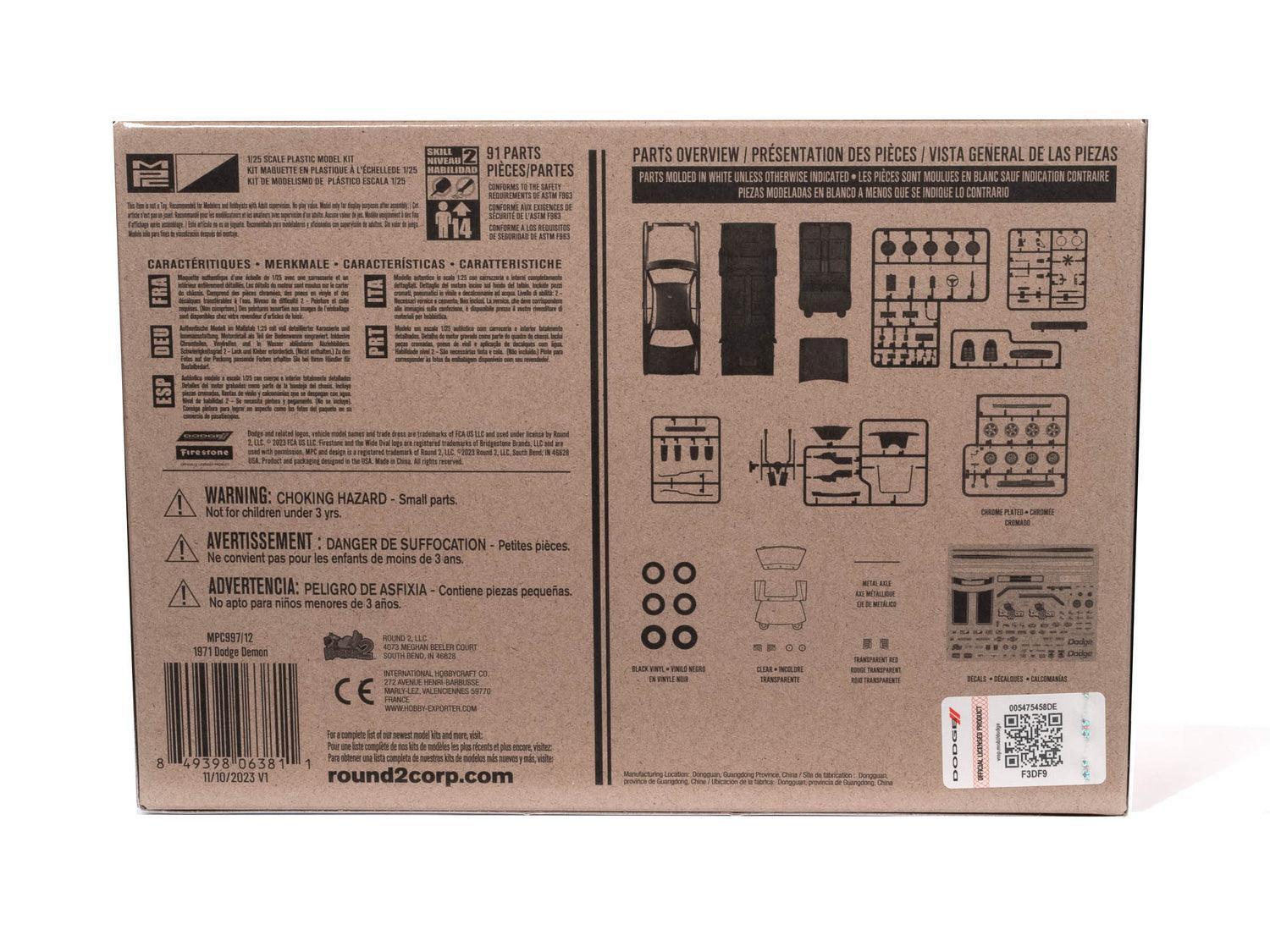 MPC 1971 Dodge Demon 1/25 Model Kit - A-Z Toy Hobby