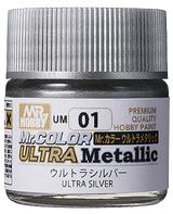 Mr. Hobby UM01 Mr. Color Ultra Metallic Silver Paint 10ml - A-Z Toy Hobby