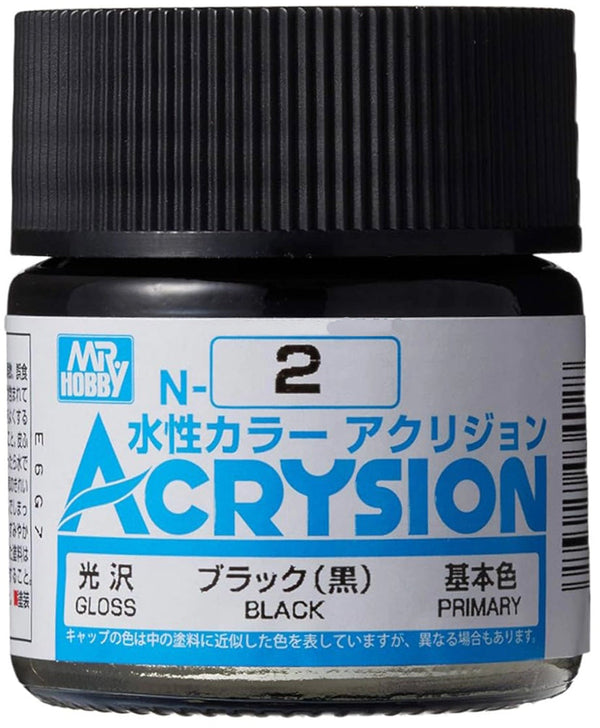 Mr. Hobby N2 Acrysion Black Paint 10ml