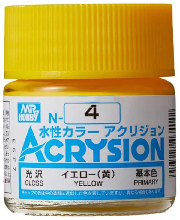 Mr. Hobby N4 Acrysion Yellow Paint 10ml