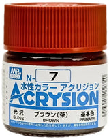 Mr. Hobby N7 Acrysion Brown Paint 10ml - A-Z Toy Hobby