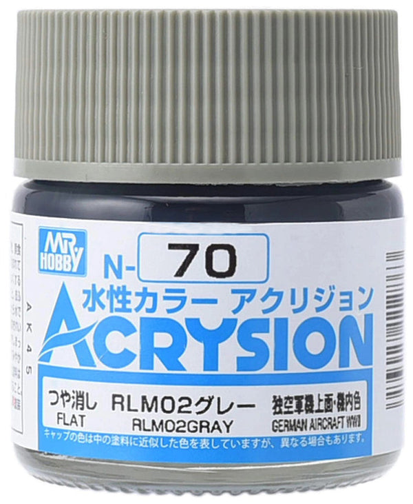Mr. Hobby N70 Acrysion RLM02 Gray Paint 10ml