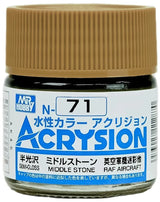 Mr. Hobby N71 Acrysion Middle Stone Paint 10ml - A-Z Toy Hobby