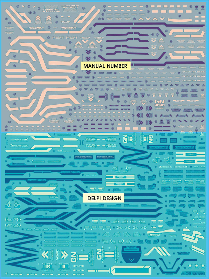 Delpi Water Decal For PG Seven Sword/G - A-Z Toy Hobby