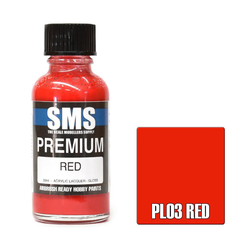 SMS PL03 Premium Red Paint 30ml - A-Z Toy Hobby