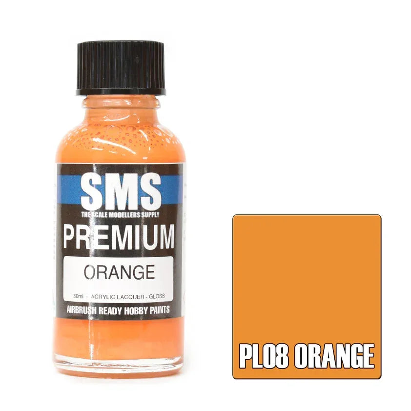 SMS PL08 Premium Orange Paint 30ml - A-Z Toy Hobby