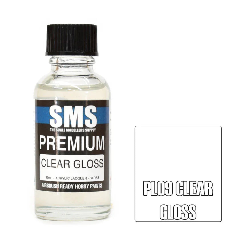SMS PL09 Premium Clear Gloss Paint 30ml - A-Z Toy Hobby