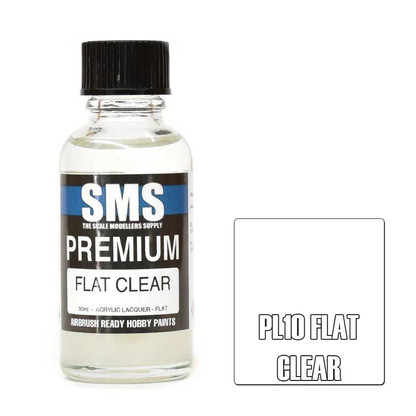 SMS PL10 Premium Flat Clear Paint 30ml - A-Z Toy Hobby