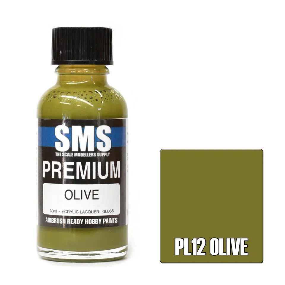 SMS PL12 Premium Olive Paint 30ml - A-Z Toy Hobby