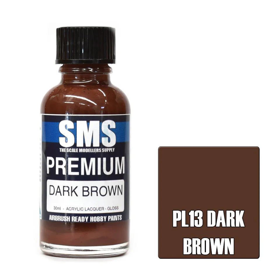 SMS PL13 Premium Dark Brown Paint 30ml - A-Z Toy Hobby