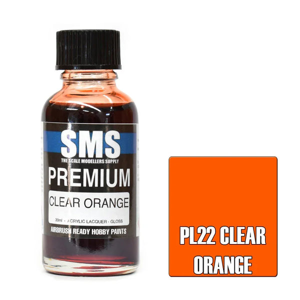 SMS PL22 Premium Clear Orange Paint 30ml