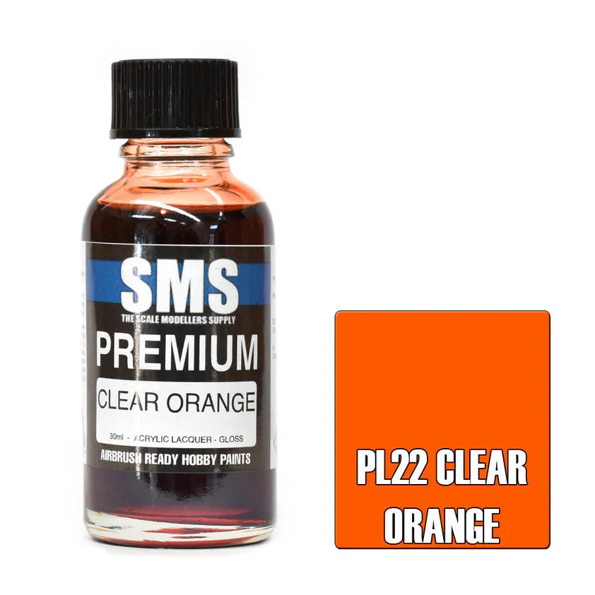 SMS PL22 Premium Clear Orange Paint 30ml - A-Z Toy Hobby