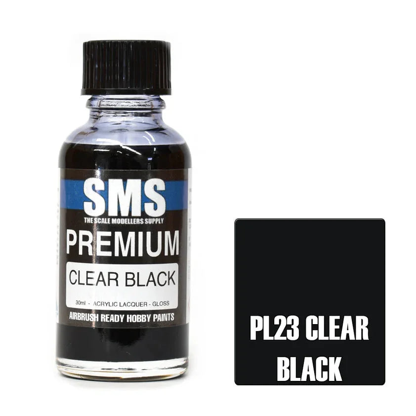 SMS PL23 Premium Clear Black Paint 30ml - A-Z Toy Hobby