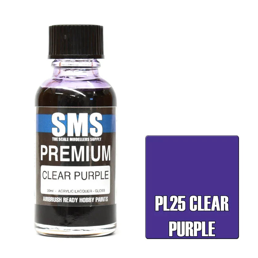SMS PL25 Premium Clear Purple Paint 30ml - A-Z Toy Hobby