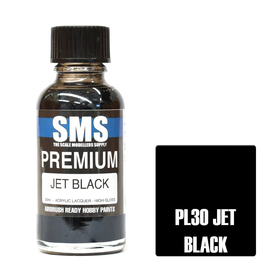 SMS PL30 Premium Jet Black Paint 30ml - A-Z Toy Hobby