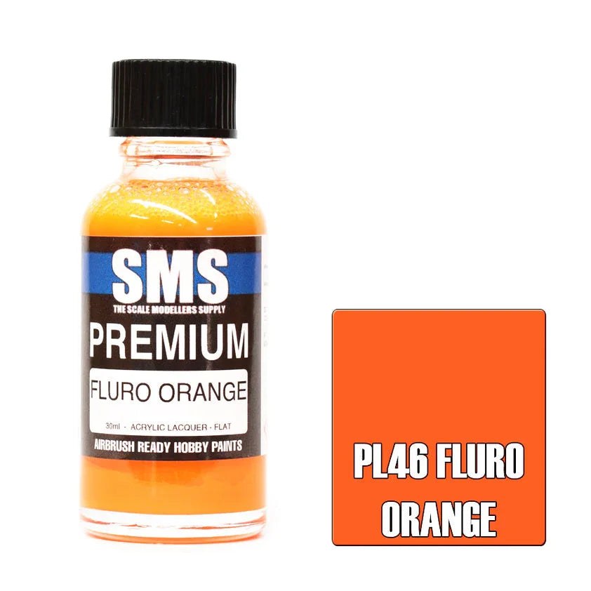 SMS PL46 Premium Fluro Orange Paint 30ml - A-Z Toy Hobby