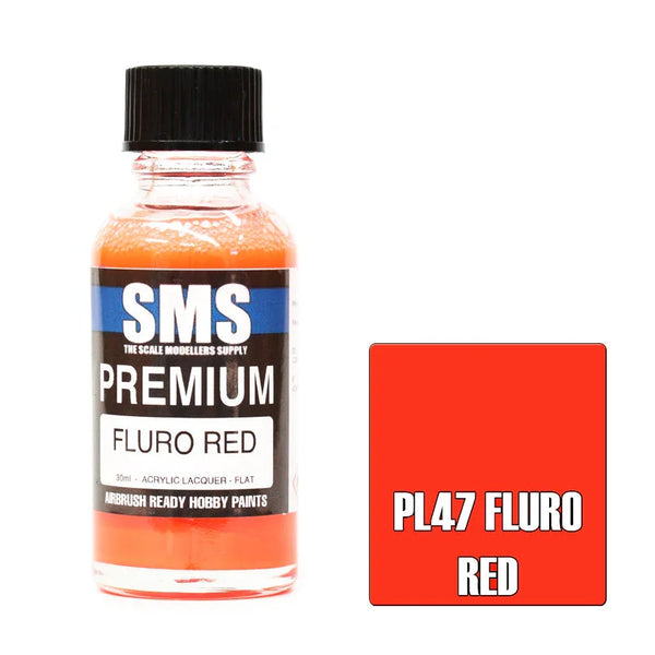 SMS PL47 Premium Fluro Red Paint 30ml