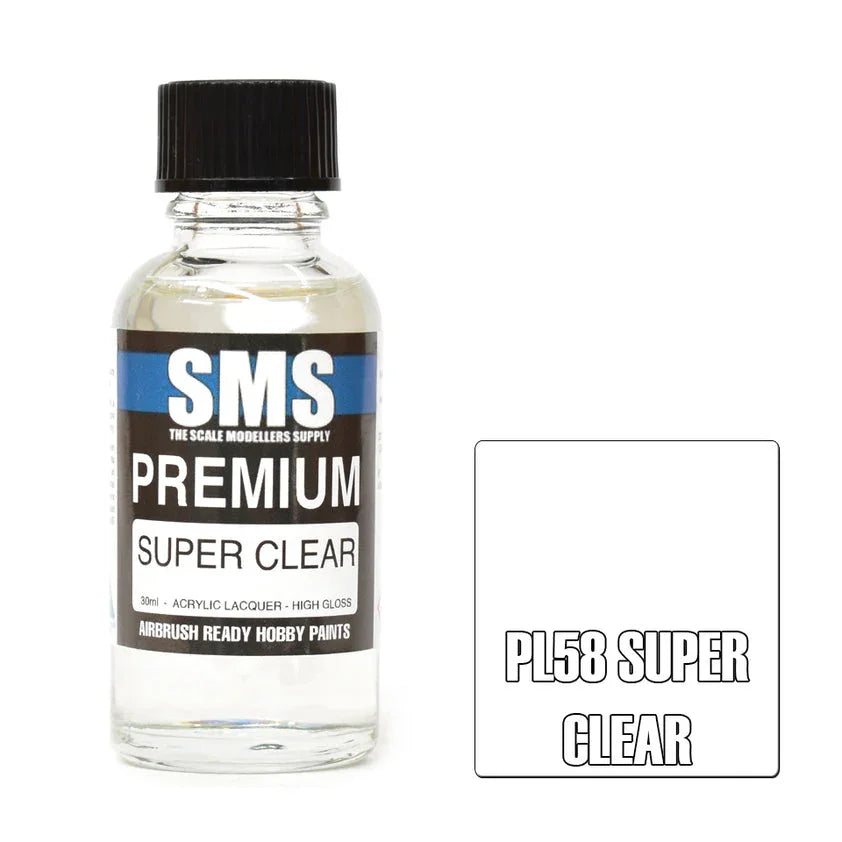 SMS PL58 Premium Super Clear (High Gloss) Paint 30ml - A-Z Toy Hobby
