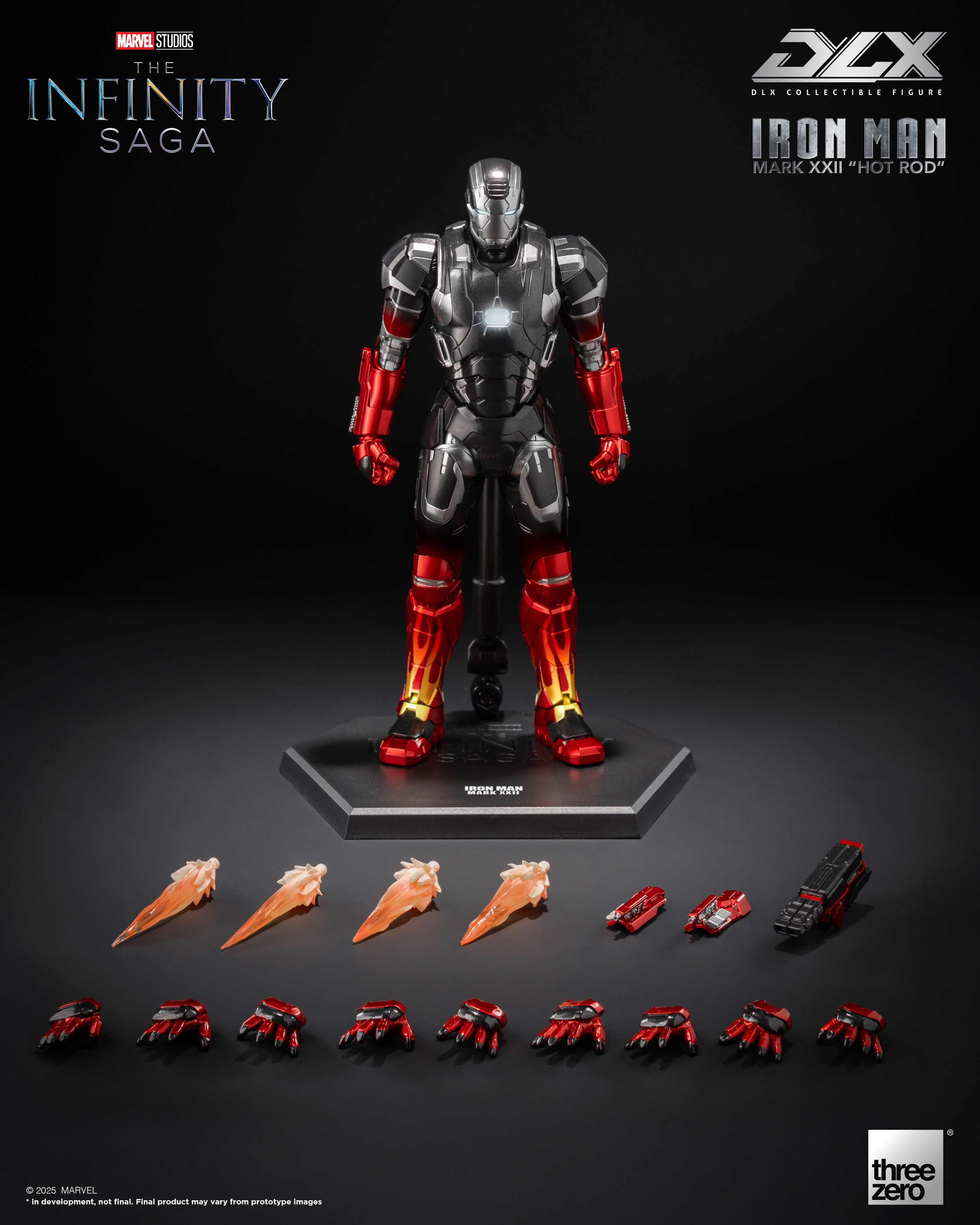 Threezero Infinity Saga DLX Iron Man Mark 22 “Hot Rod” 1/12 Action Figure - A-Z Toy Hobby