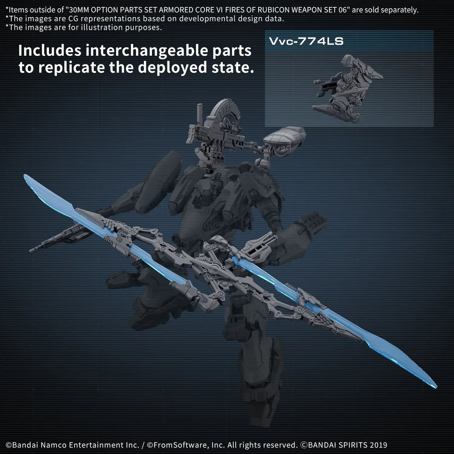 Bandai Armored Core Ⅵ Weapon Option Parts Set 06 30MM 1/144 - A-Z Toy Hobby