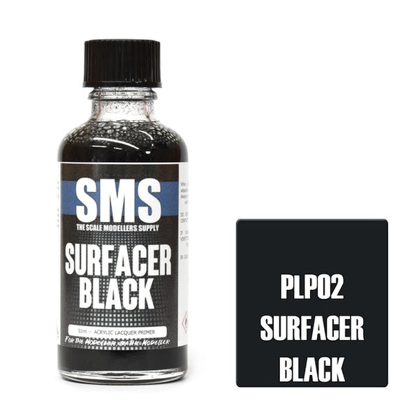 SMS PLP02 Primer Surfacer Black Paint 50ml