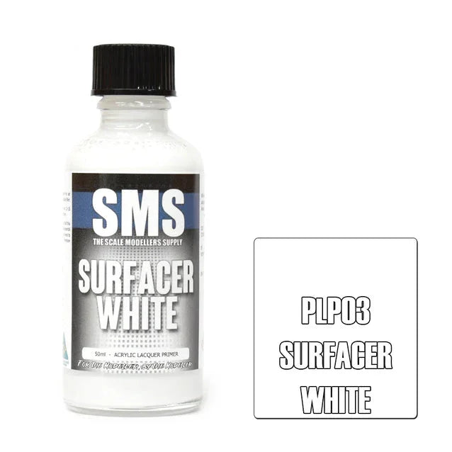 SMS PLP03 Primer Surfacer White Paint 50ml - A-Z Toy Hobby