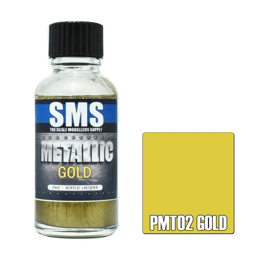 SMS PMT02 Metallic Gold Paint 30ml - A-Z Toy Hobby