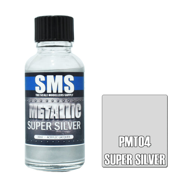 SMS PMT04 Metallic Super Silver Paint 30ml
