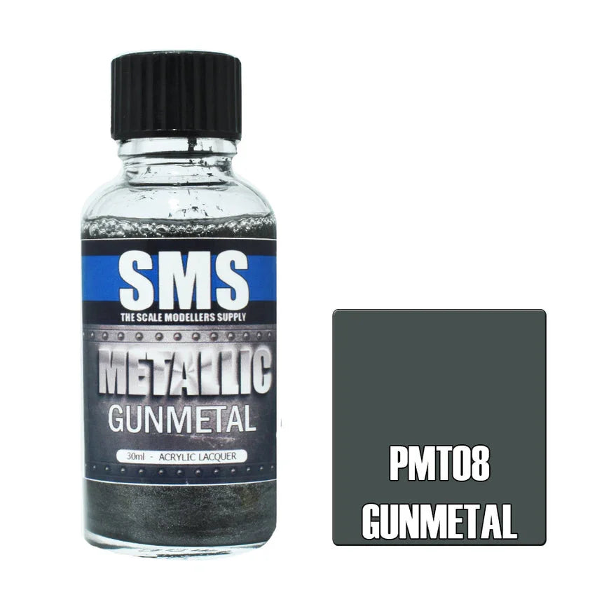 SMS PMT08 Metallic Gunmetal Paint 30ml - A-Z Toy Hobby