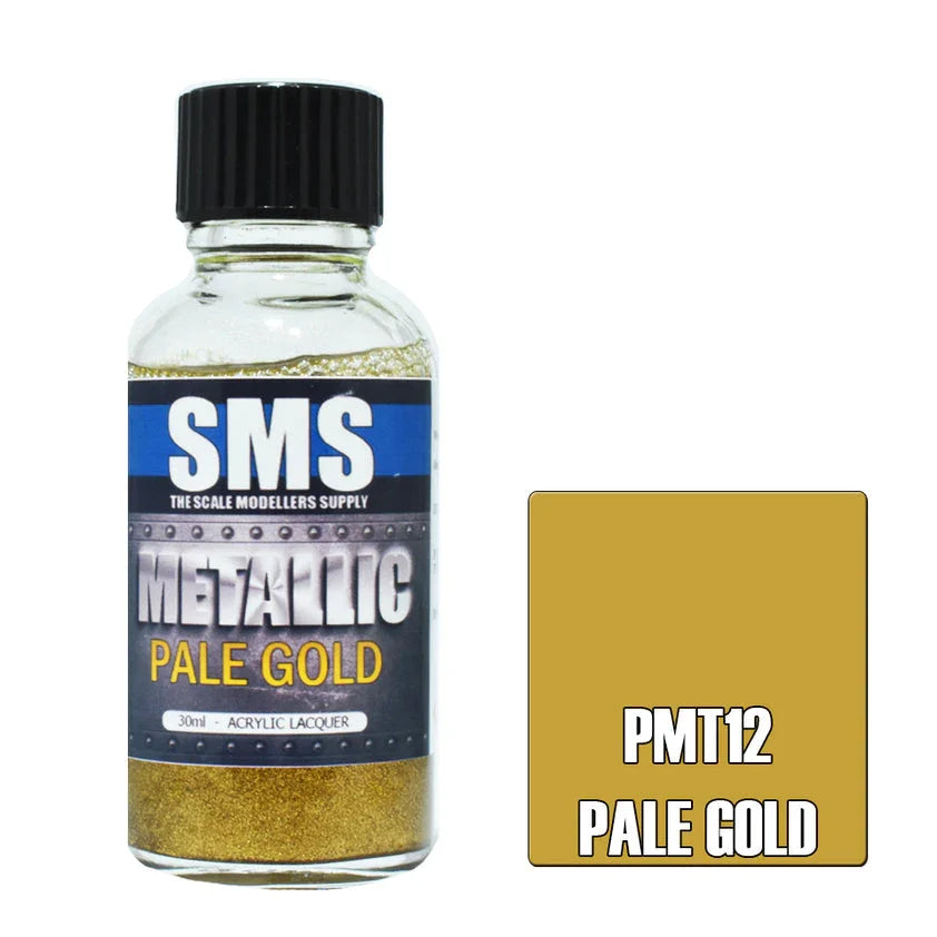 SMS PMT12 Metallic Pale Gold Paint 30ml - A-Z Toy Hobby