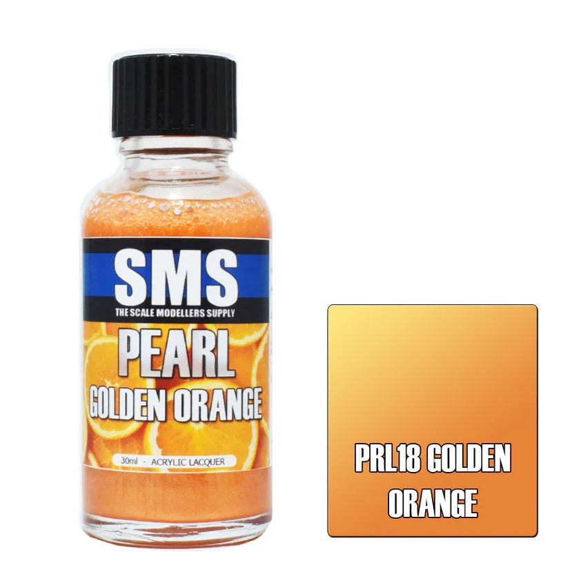 SMS PRL18 Pearl Golden Orange Paint 30ml - A-Z Toy Hobby