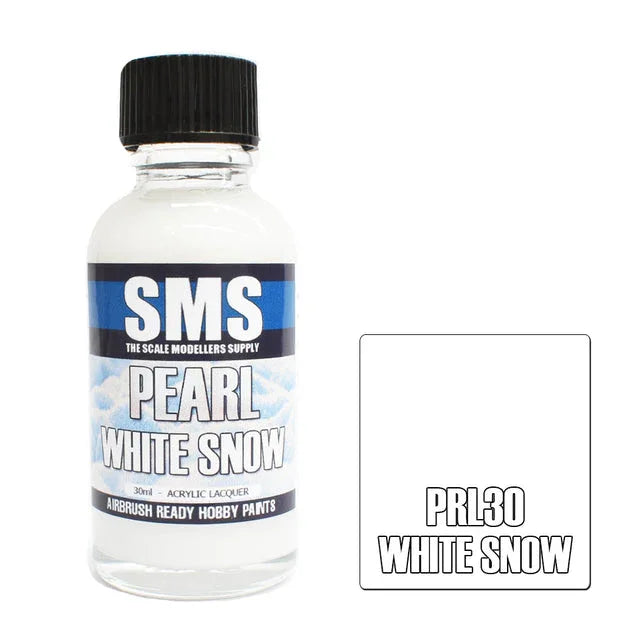 SMS PRL30 Pearl White Snow Paint 30ml - A-Z Toy Hobby