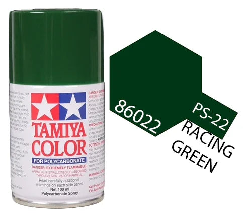 Tamiya 86022 PS-22 Racing Green Polycarbonate Spray Paint 100ml TAM86022 - A-Z Toy Hobby