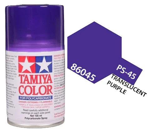 Tamiya 86045 PS-45 Translucent Purple Polycarbonate Spray Paint 100ml TAM86045 - A-Z Toy Hobby