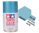 Tamiya 86049 PS-49 Sky Blue Anodized Alum Polycarbonate Spray Paint 100ml TAM86049 - A-Z Toy Hobby