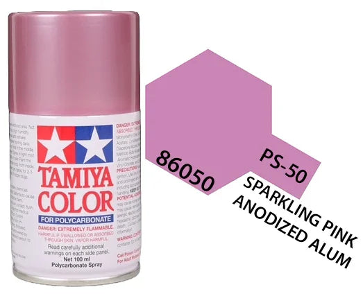 Tamiya 86050 PS-50 Sparkling Pink Anodized Alum Polycarbonate Spray ...