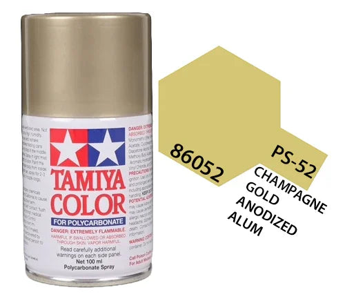Tamiya 86052 PS-52 Champagne Gold Anodized Alum Polycarbonate Spray Paint 100ml TAM86052 - A-Z Toy Hobby