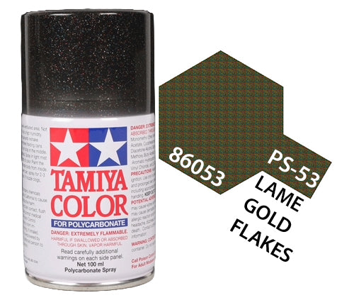 Tamiya 86053 PS-53 Lame Gold Flakes Polycarbonate Spray Paint 100ml TAM86053