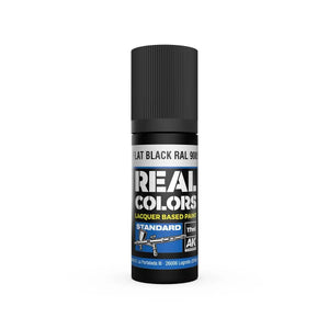 AK Interactive RC804 Real Colors Flat Black RAL 9005 Paint 17ml - A-Z Toy Hobby