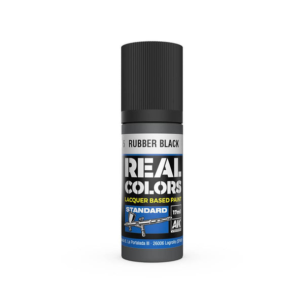 AK Interactive RC805 Real Colors Rubber Black Paint 17ml