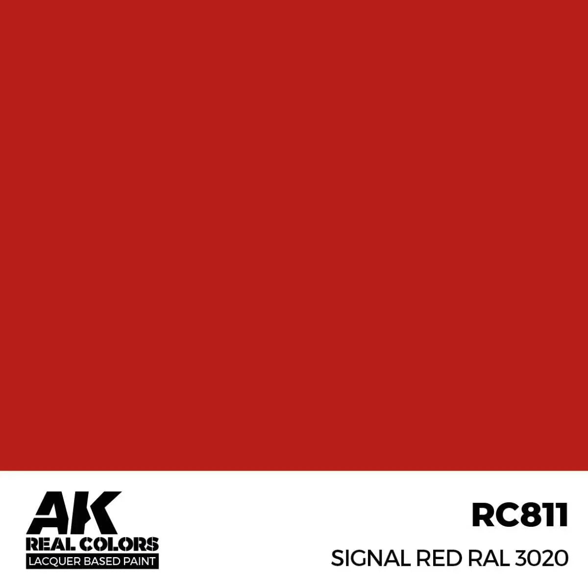 AK Interactive RC811 Real Colors Signal Red RAL 3020 Paint 17ml - A-Z Toy Hobby