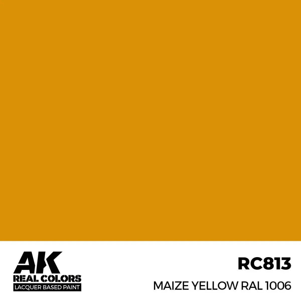 AK Interactive RC813 Real Colors Maize Yellow RAL 1006 Paint 17ml - A-Z Toy Hobby