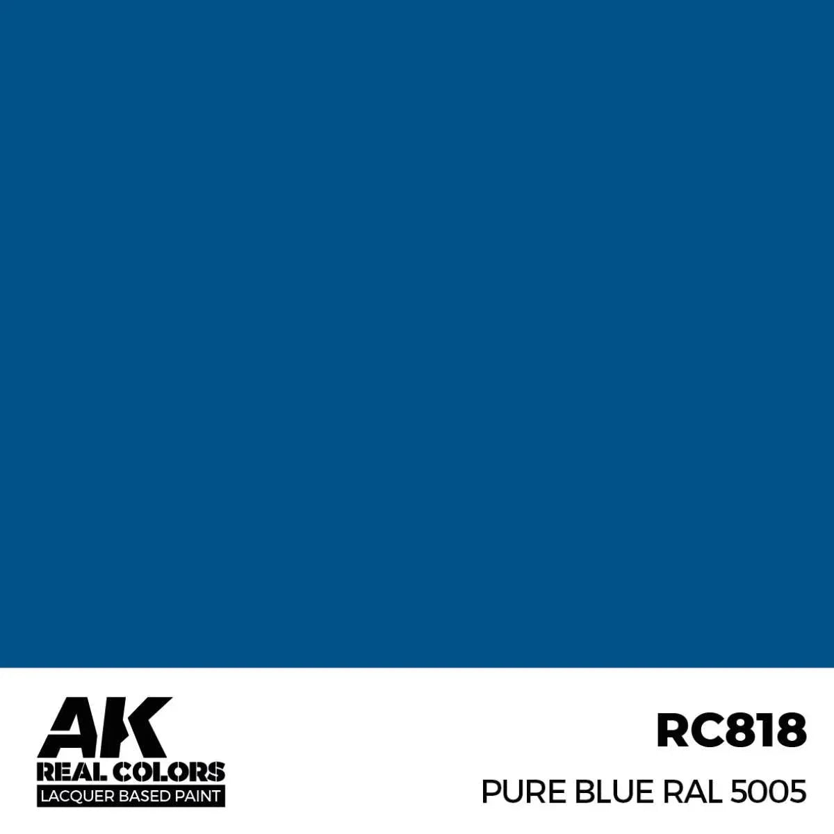 AK Interactive RC818 Real Colors Pure Blue RAL 5005 Paint 17ml - A-Z Toy Hobby
